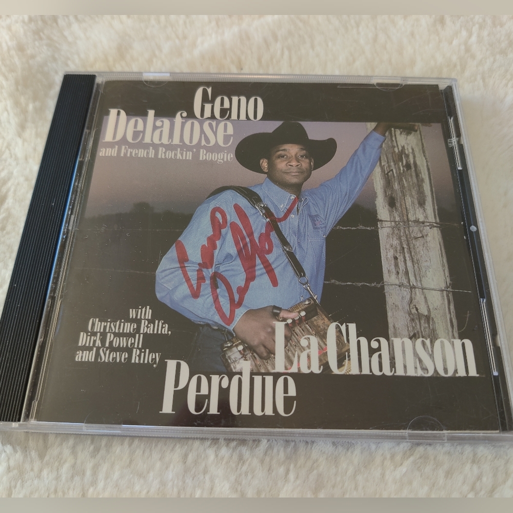 Geno Delafose and French Rockin' Boogie Music CD Autographed Signed Jacket